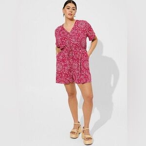 Torrid Pink Floral Romper